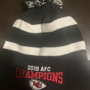 Kansa City Chiefs 2019 AFC champions nfl football 47 brand winter beanie hat OS